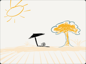 A sketch done using the Paper app by FiftyThree - http://www.fiftythree.com/paper