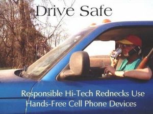 car-humor-funny-joke-road-street-drive-safe-redneck-handsfree-safety